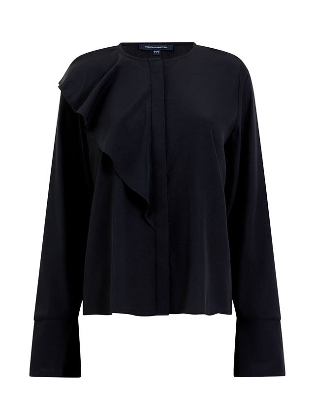 French Connection Crepe Shirt, Blackout