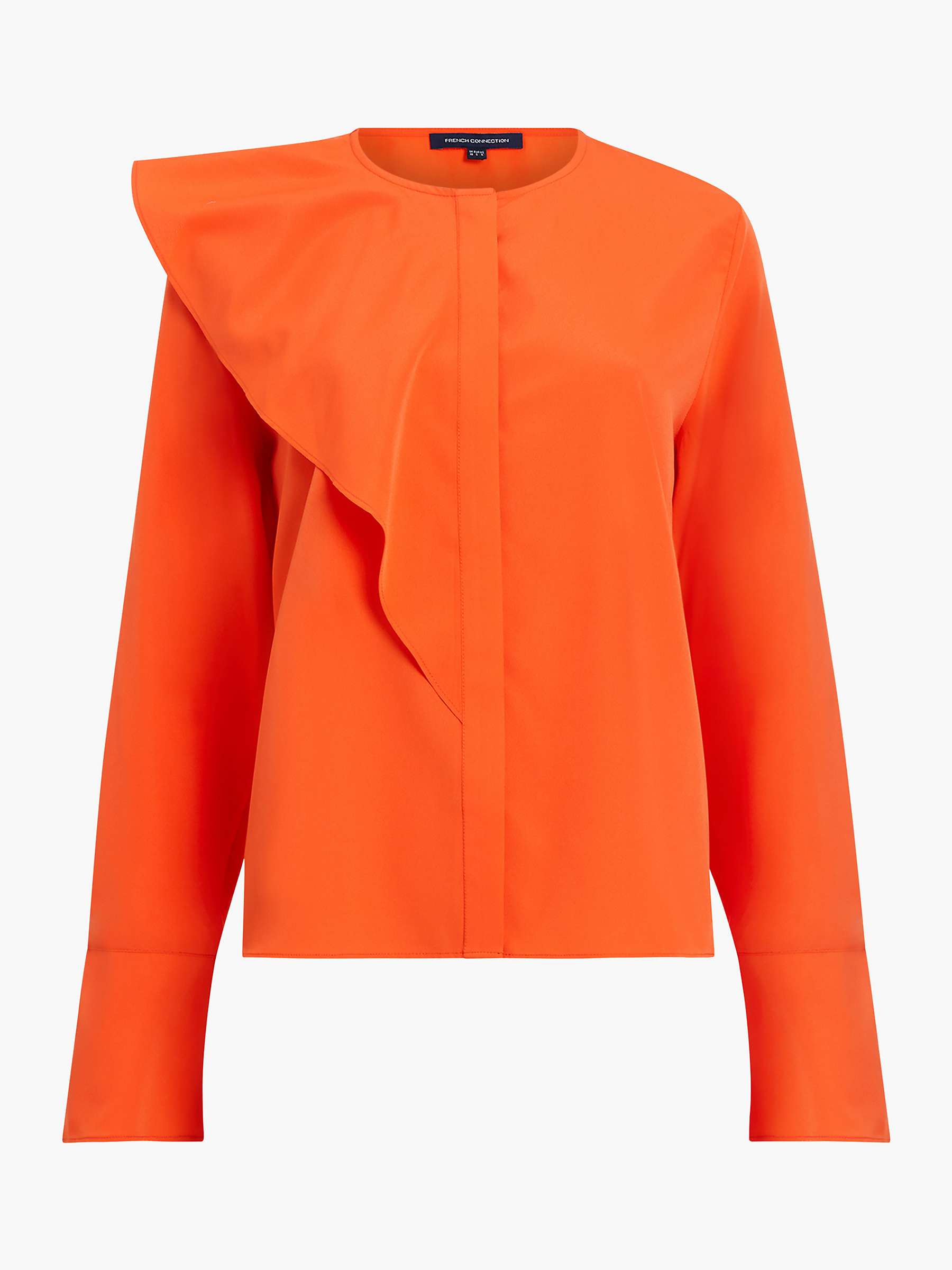 French Connection Crepe Shirt, Warm Red at John Lewis & Partners