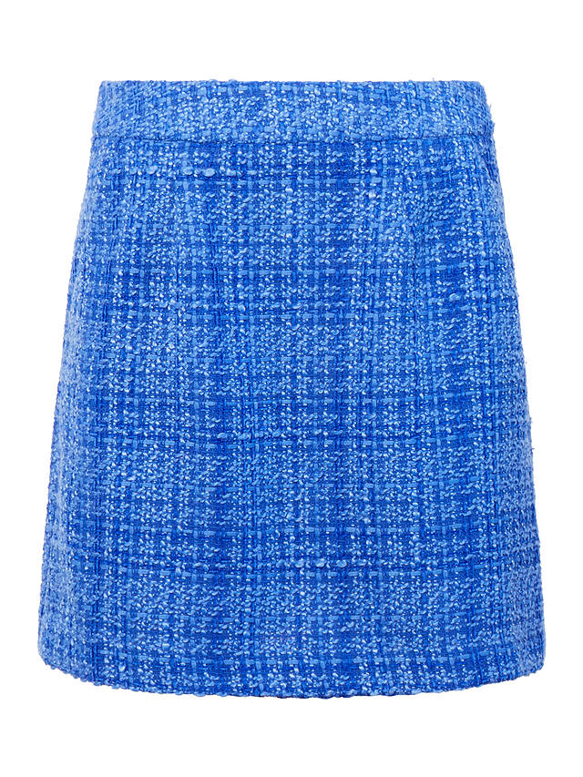 French Connection Azzurra Tweed Mini Skirt, Light Blue Depths