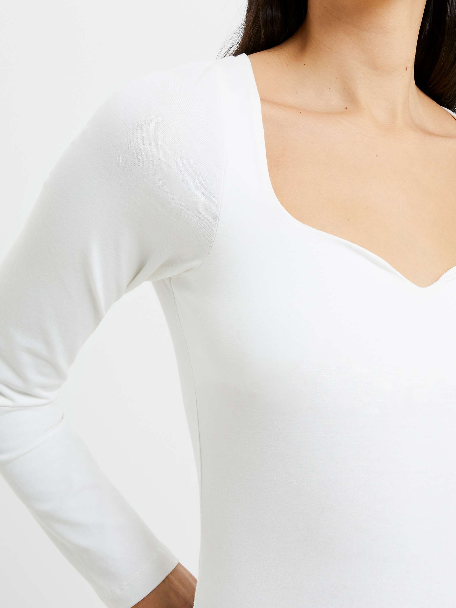 Buy French Connection Rallie Top, Winter White Online at johnlewis.com
