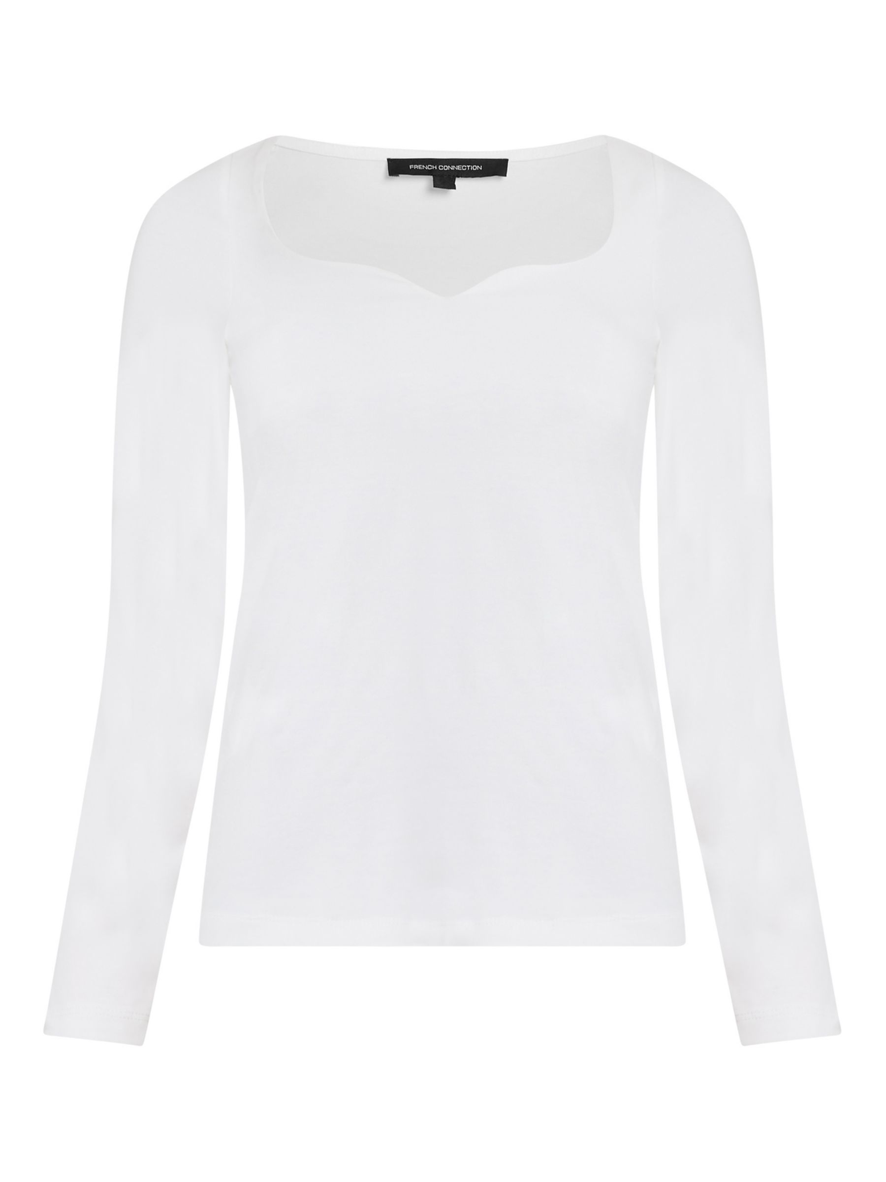 French Connection Rallie Top, Winter White at John Lewis & Partners