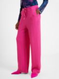 French Connection Tash Textured Trousers, Pink, Pink
