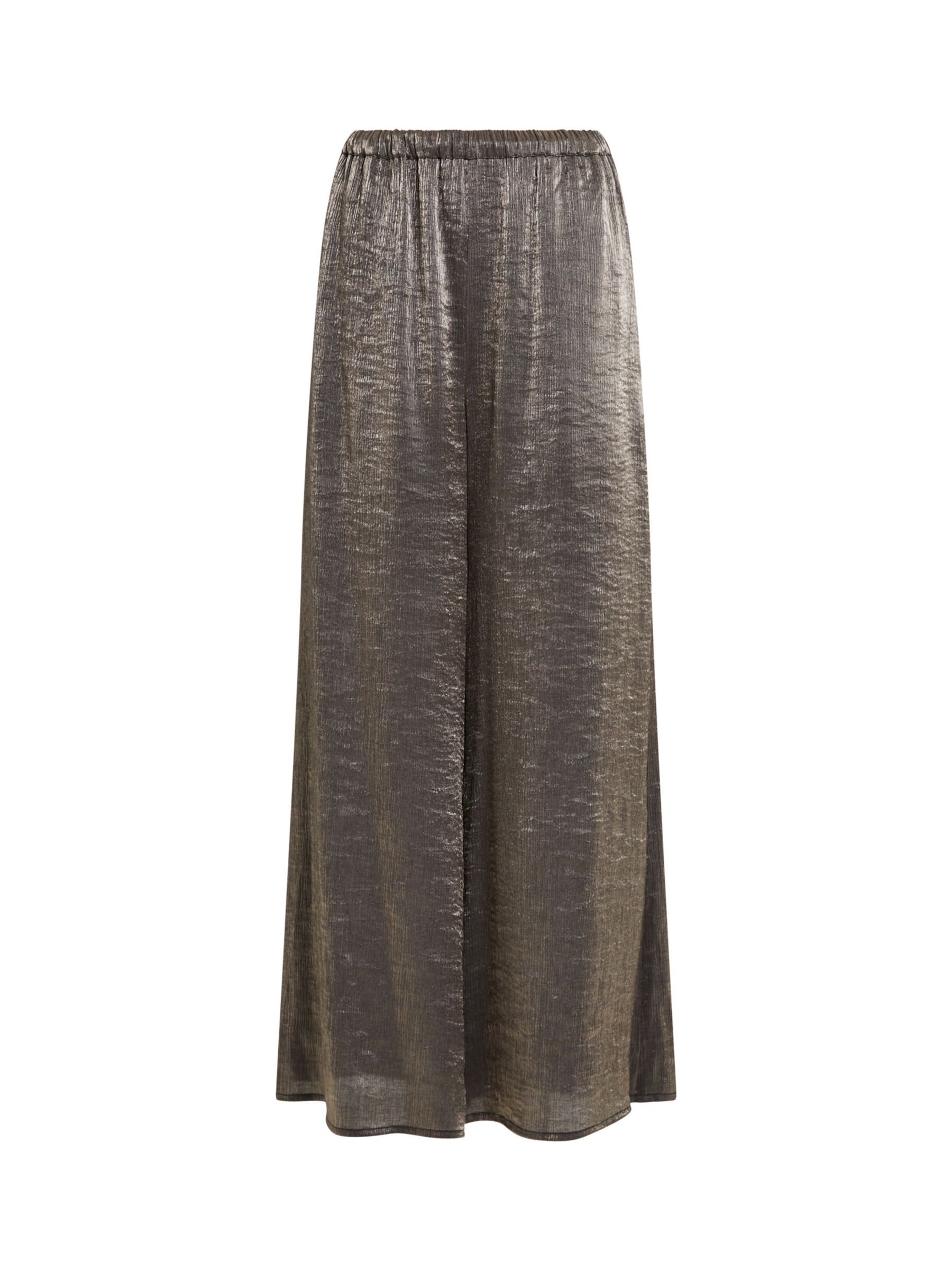 French Connection Dafne Metallic Wide Leg Trousers, Shine, M