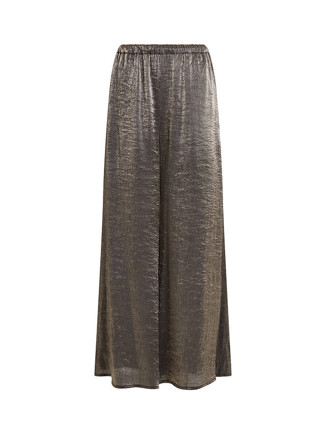 French Connection Dafne Metallic Wide Leg Trousers, Shine