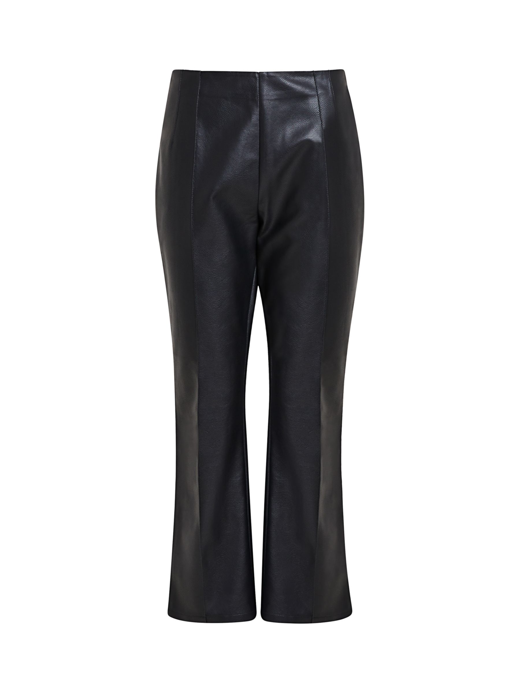 French Connection Claudia PU Strech Trouser, Blackout, 18