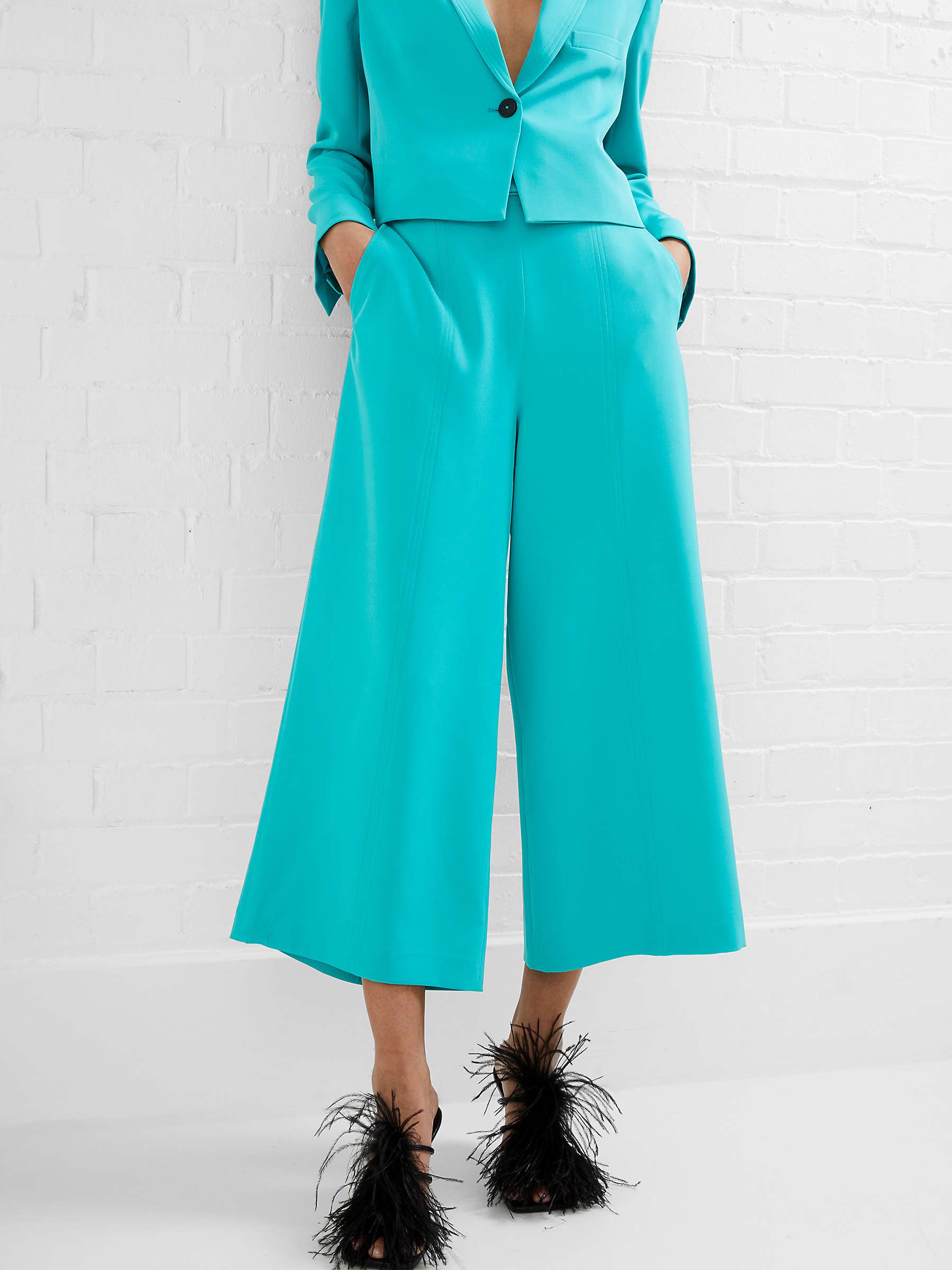Buy French Connection Echo Culottes, Jaded Teal Online at johnlewis.com