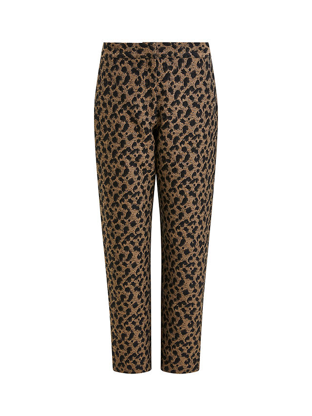 French Connection Estella Jacquard Trousers, Black/Brown