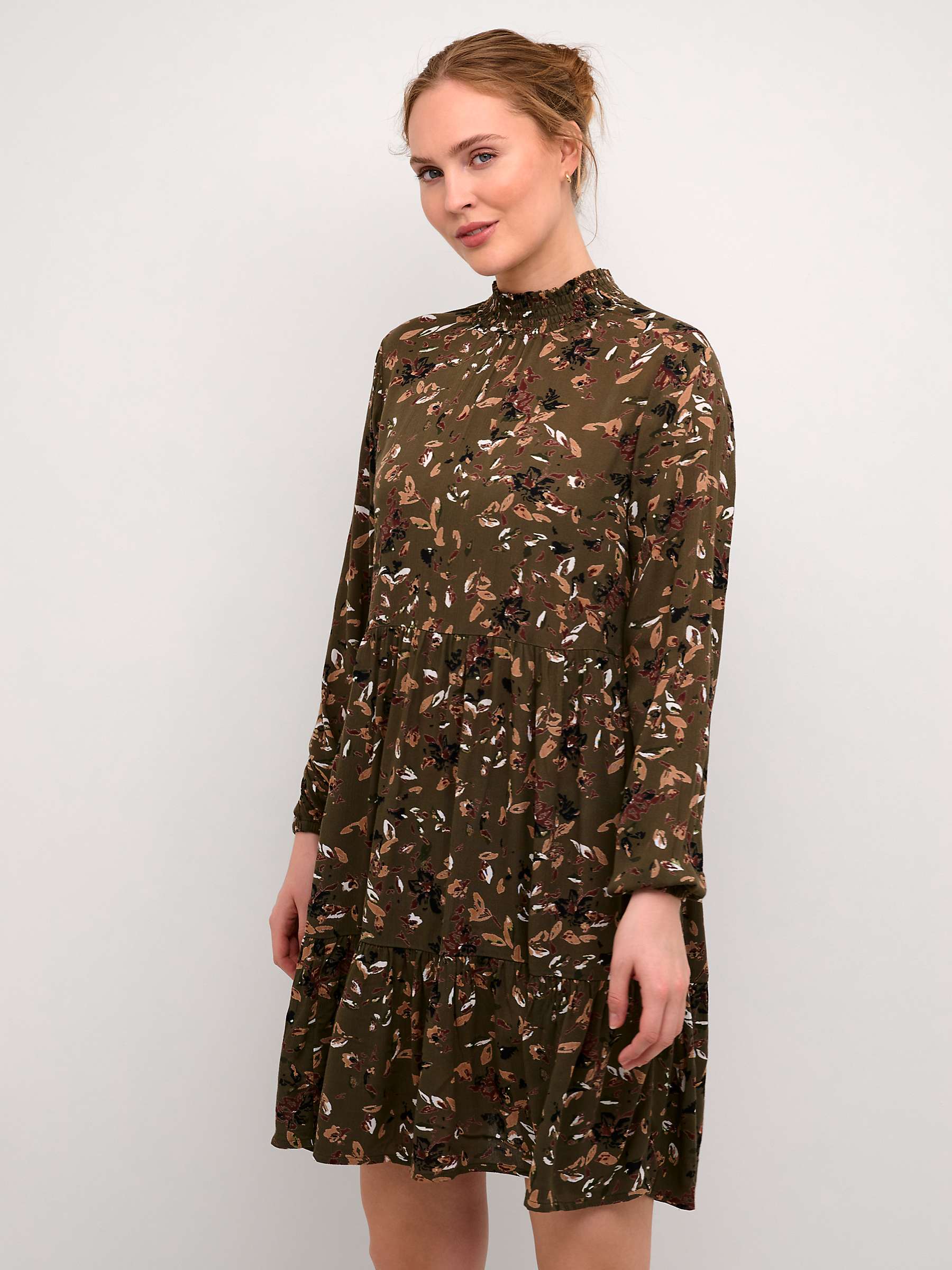 Buy KAFFE Sally Amber Ecovero Dress, Grape Leaf Online at johnlewis.com