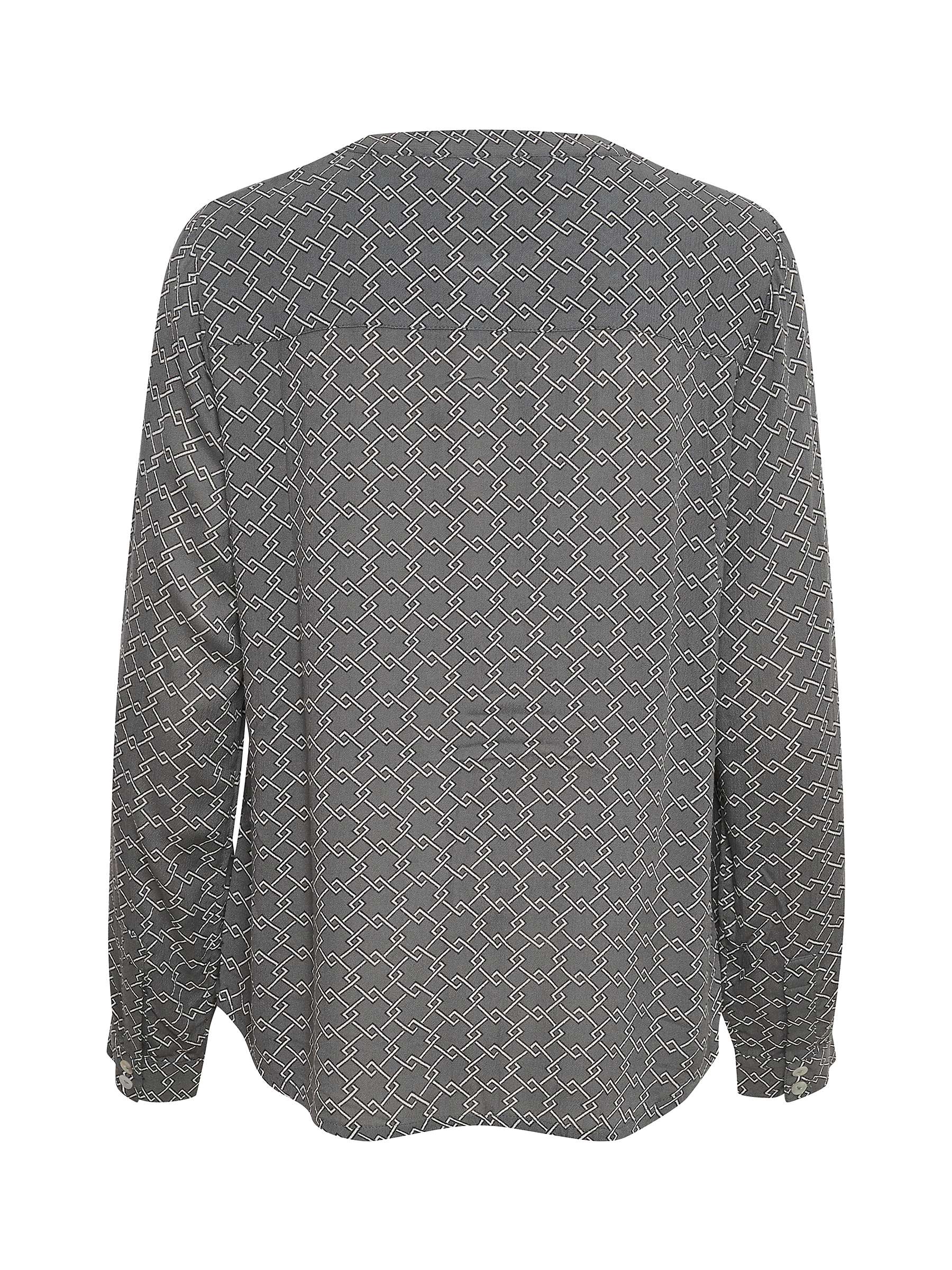 Buy KAFFE Jaden Geometric Long Sleeve Shirt, Black/White Online at johnlewis.com