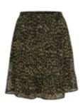 KAFFE Timana Chiffon Knee Length Skirt, Grape Leaf, Grape Leaf