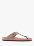 V.GAN Vegan Pea Toe Post Footbed Sandals, Tan