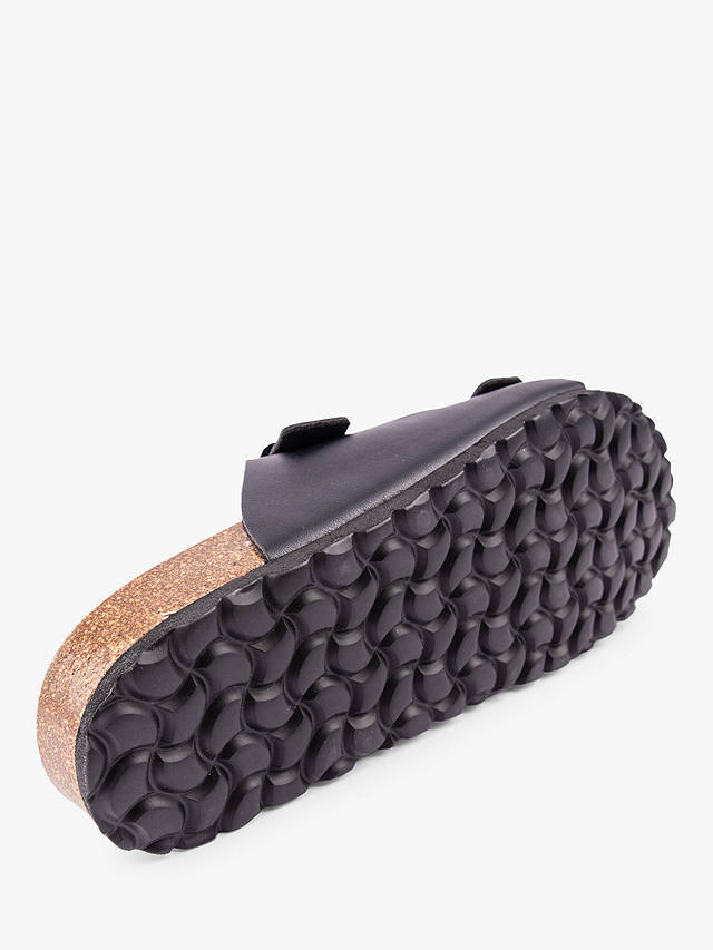 V.GAN Vegan Mango Double Strap Footbed Sandals, Black