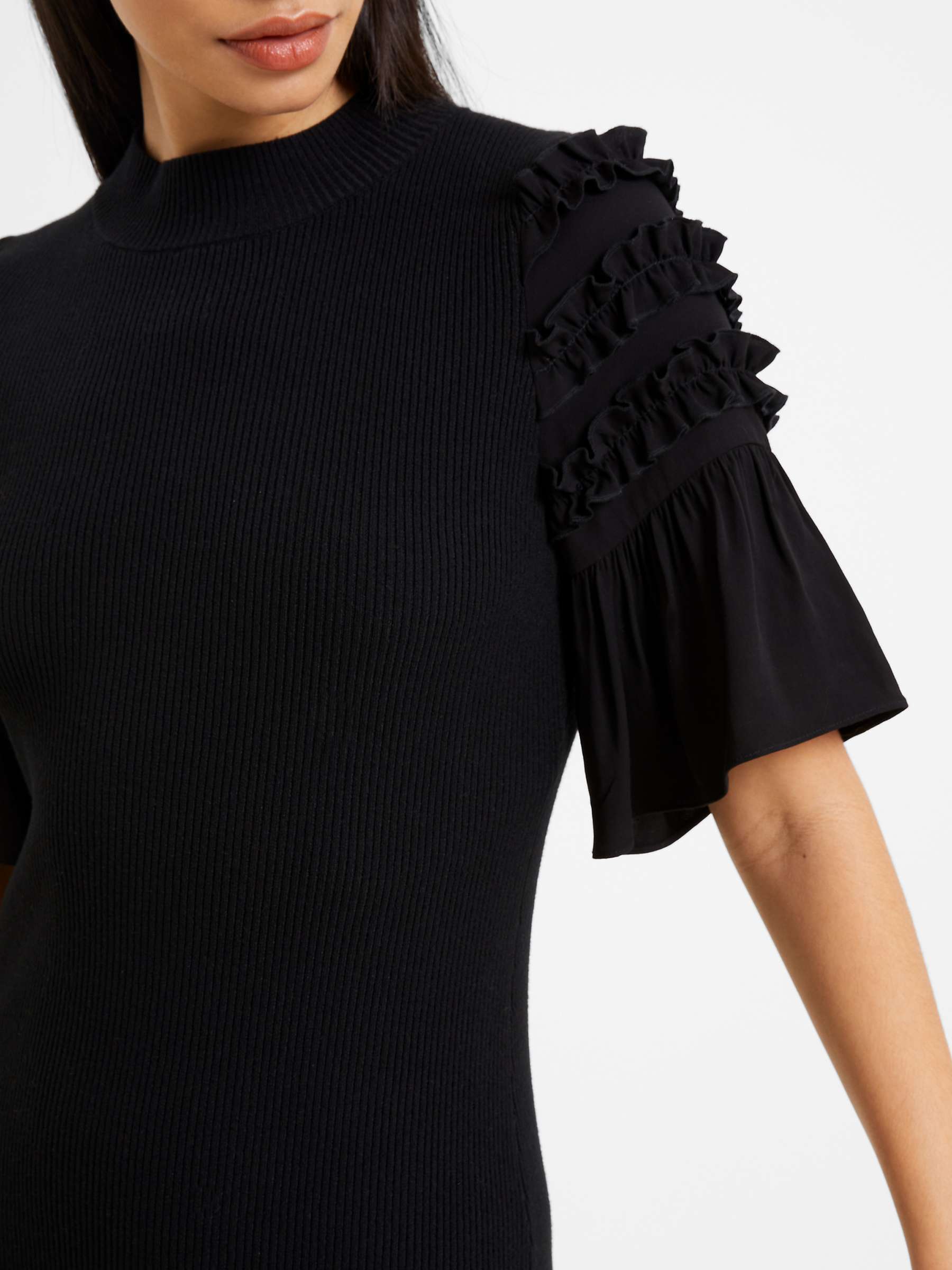 Buy French Connection Krista Mini Dress, Black Online at johnlewis.com