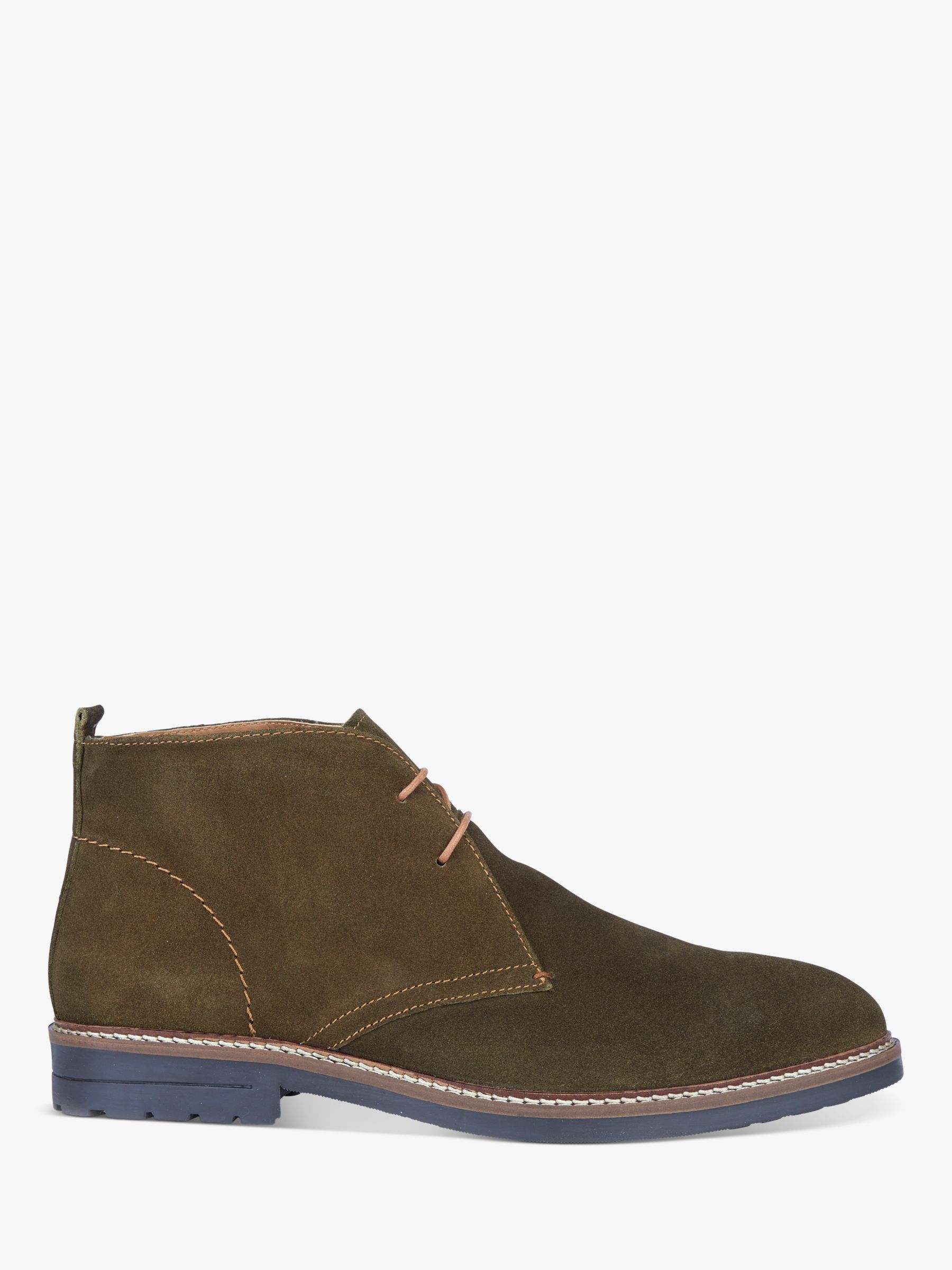 Silver Street London Wicked Suede Chukka Boots, Khaki at John Lewis ...