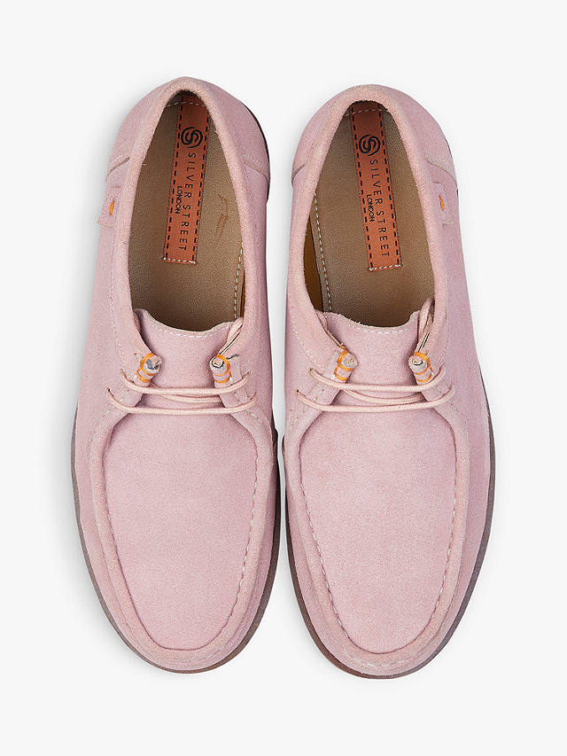 Silver Street London Sydney Suede Moccasin Boots, Pink
