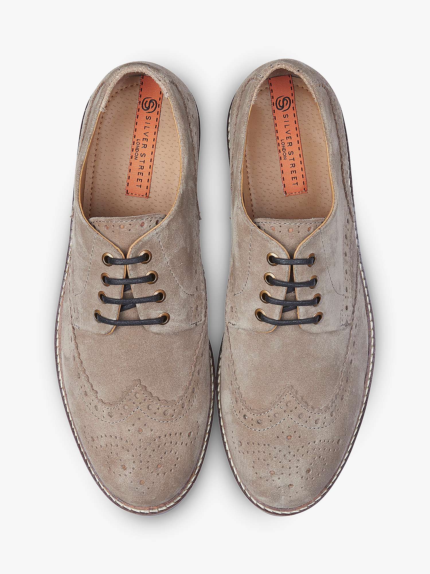 Buy Silver Street London Tooting Suede Lace Up Brogue Shoes Online at johnlewis.com