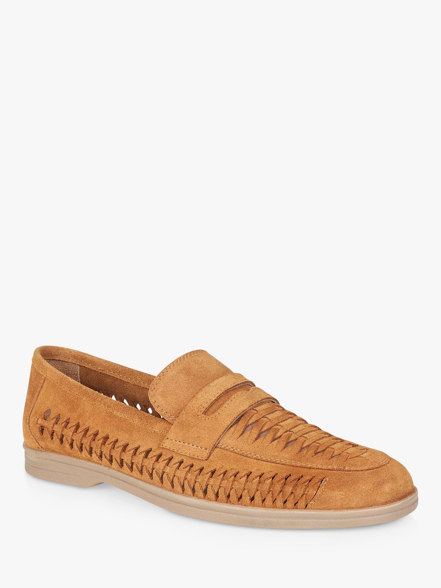 Silver Street London Perth Suede Loafers, Tan at John Lewis & Partners