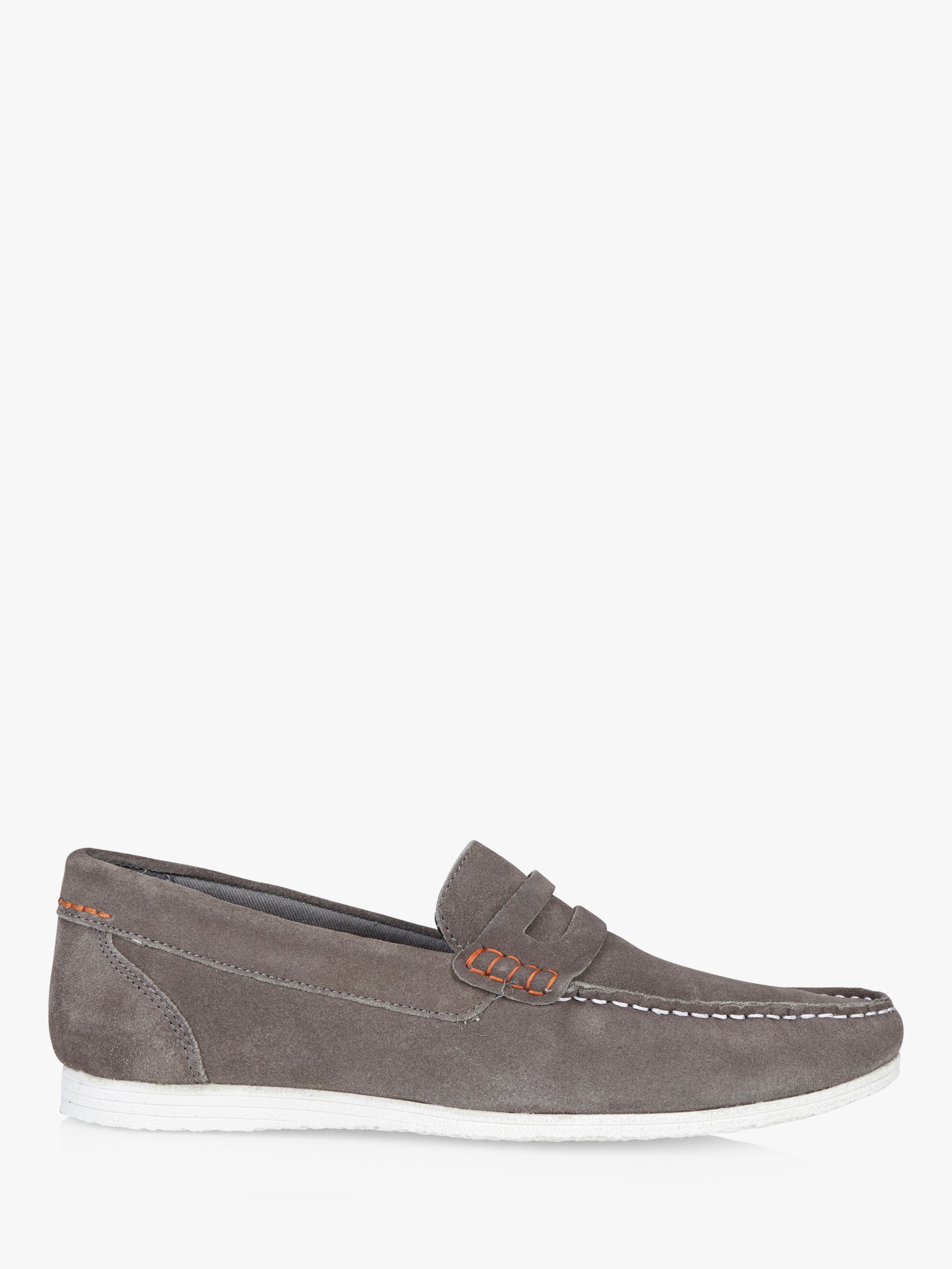 Silver Street London Stanhope Suede Loafers, Grey at John Lewis & Partners