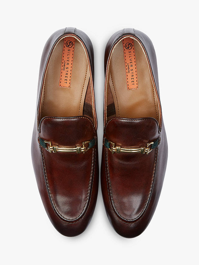 Silver Street London Tottenham Leather Loafers, Brown