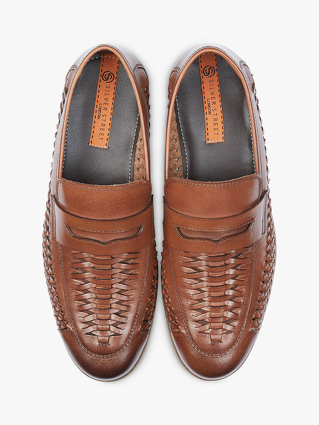 Silver Street London Perth Leather Loafers, Brown