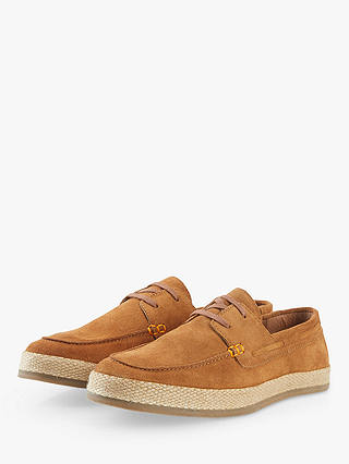 Silver Street London Northolt Suede Lace Up Moccasin Shoes, Tan