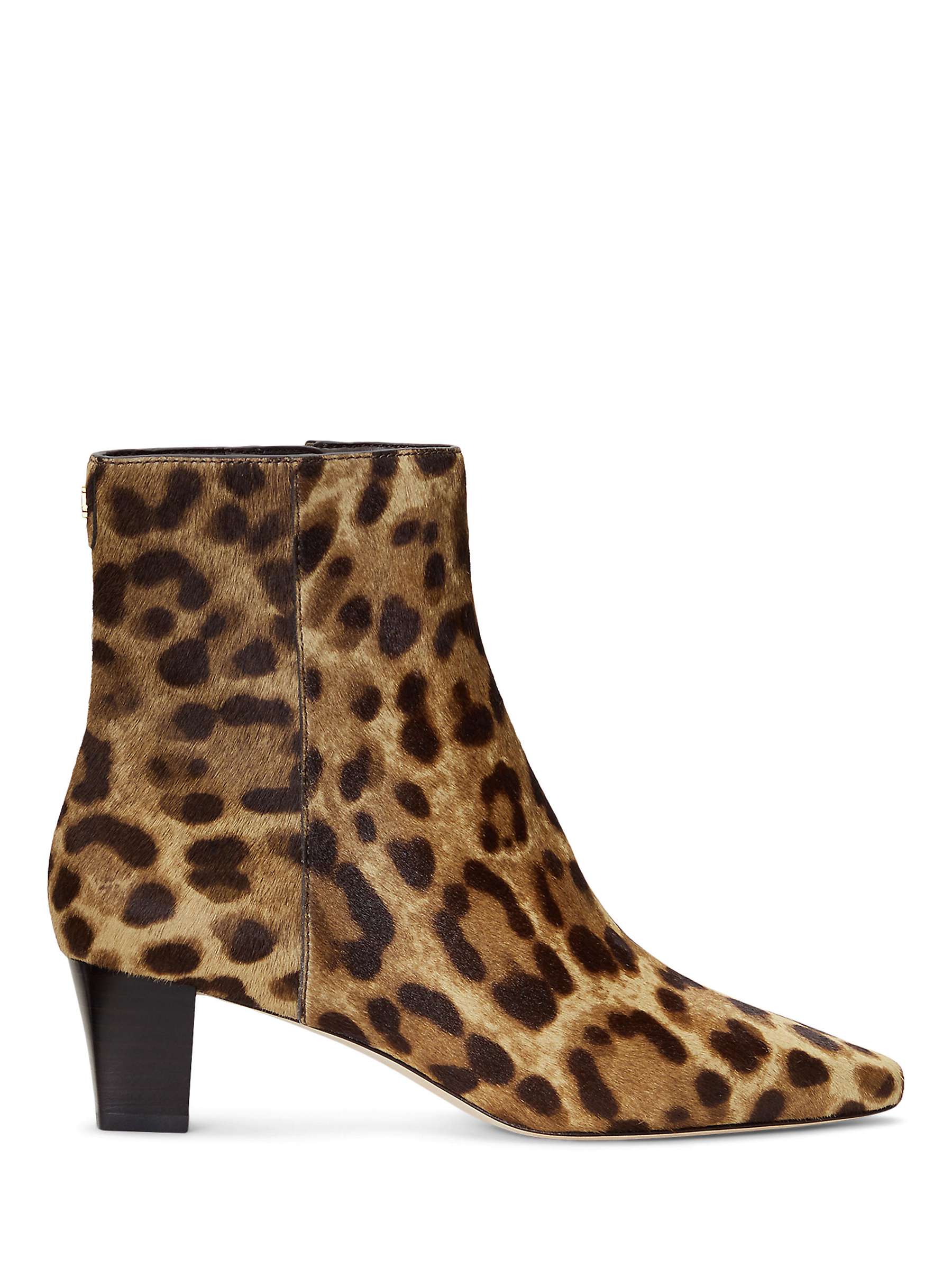 Lauren Ralph Lauren Willa Suede Ankle Boots, Chestnut Leopard at John ...