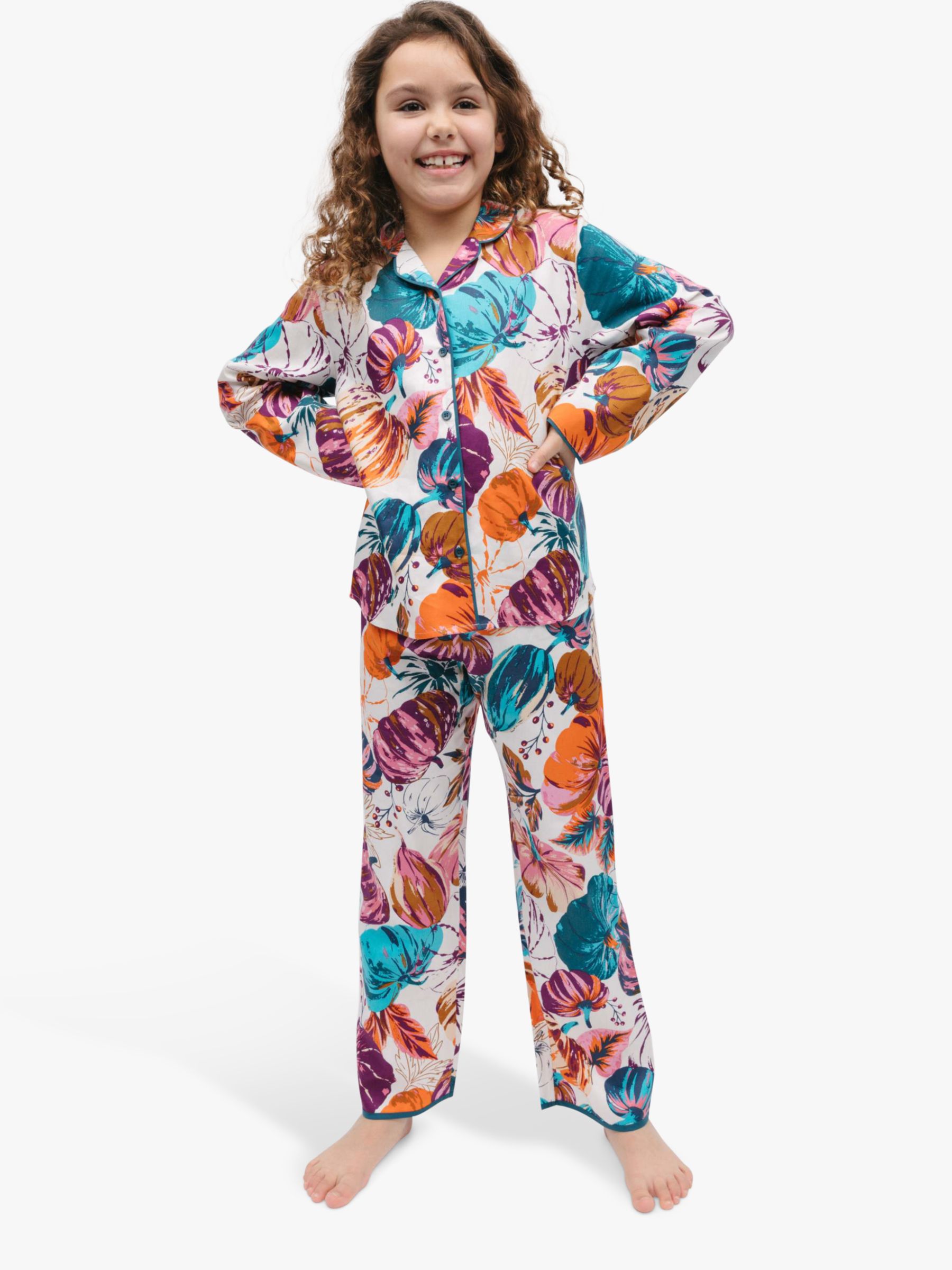 Minijammies Kids' Maple Pumpkin Print Pyjamas, Multi, 2-3 years