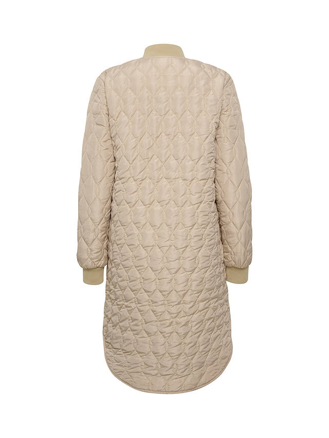 KAFFE Shally Quilted Coat, Cream