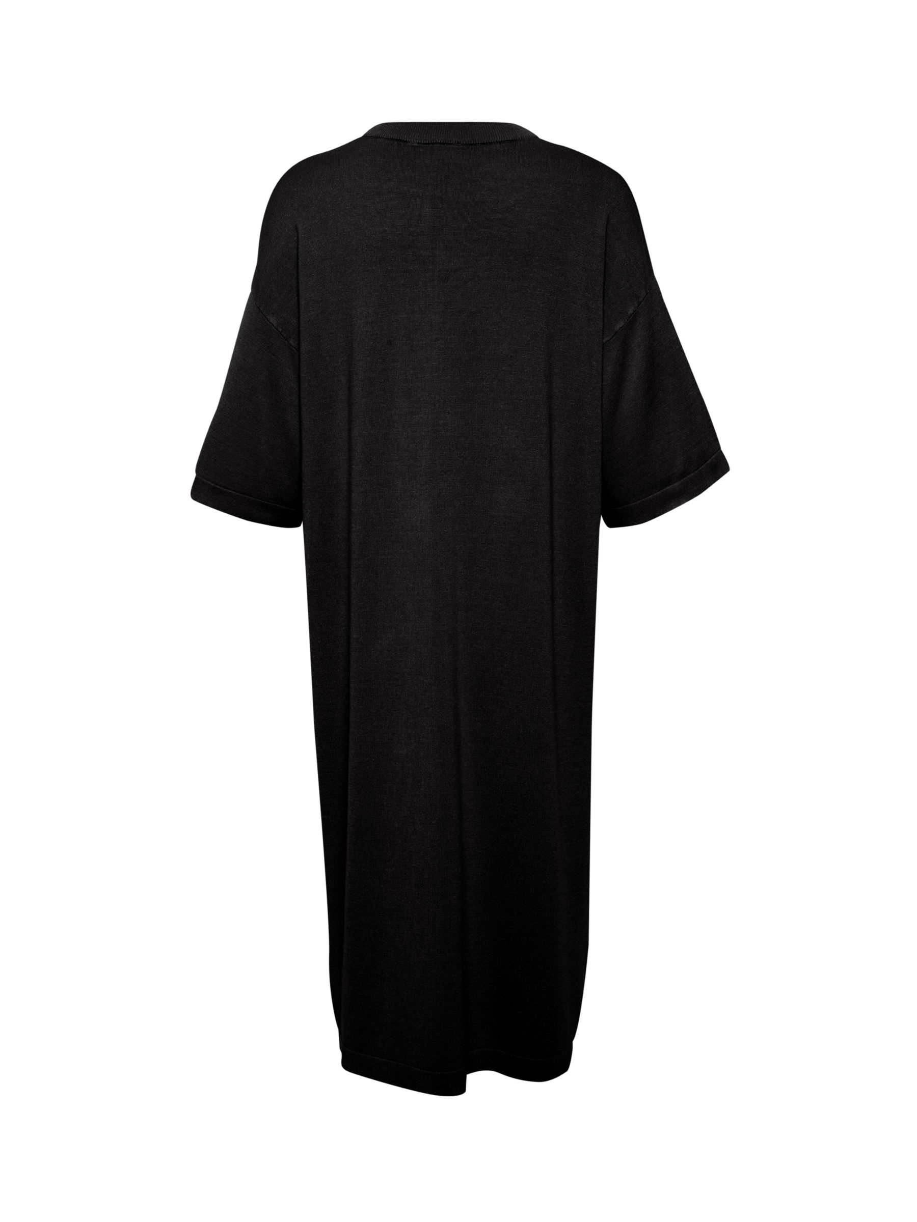 Buy KAFFE Fenia Knitted Midi Dress, Black Online at johnlewis.com