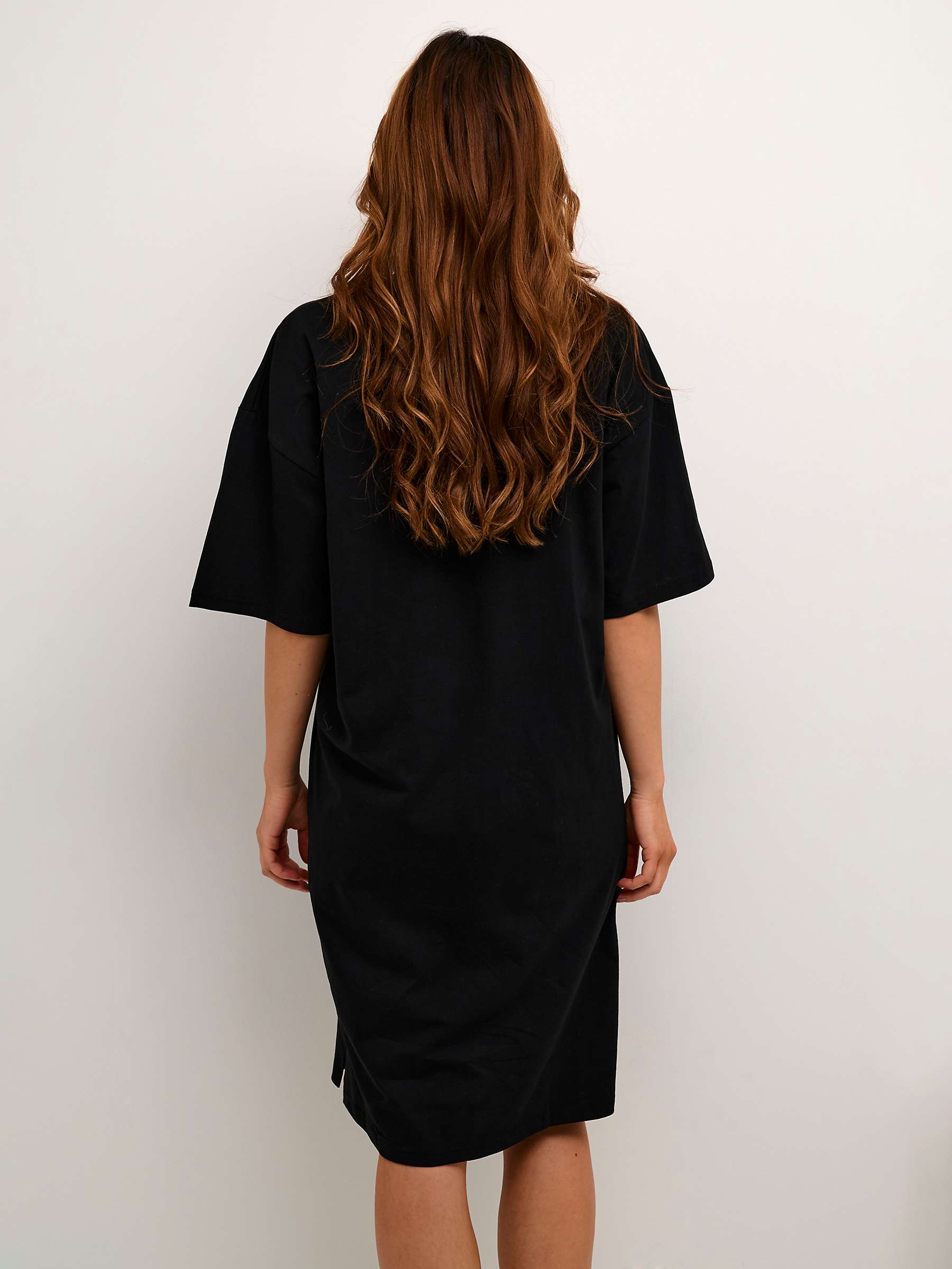 Buy KAFFE Edna Oversized T-Shirt Dress, Black Online at johnlewis.com