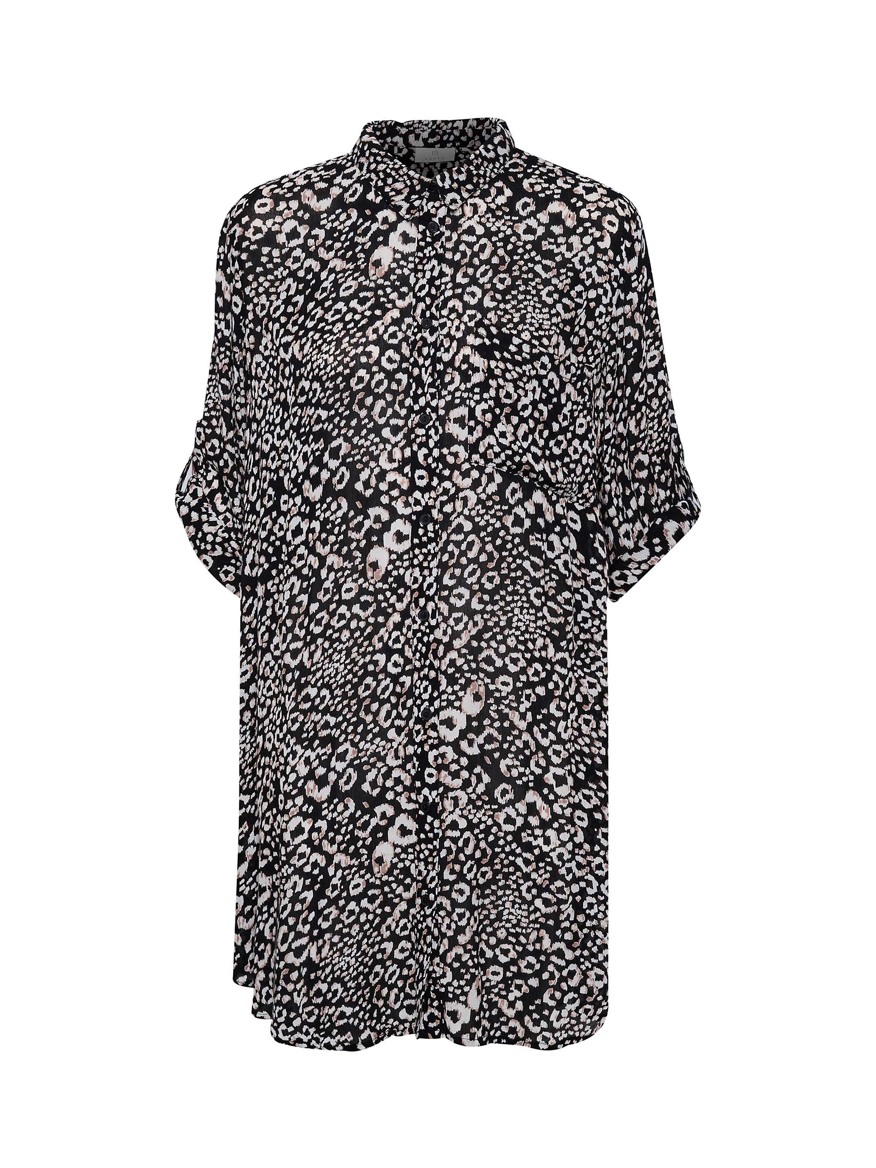 Buy KAFFE Marita Oversized Shirt Dress, Black/Chalk Online at johnlewis.com