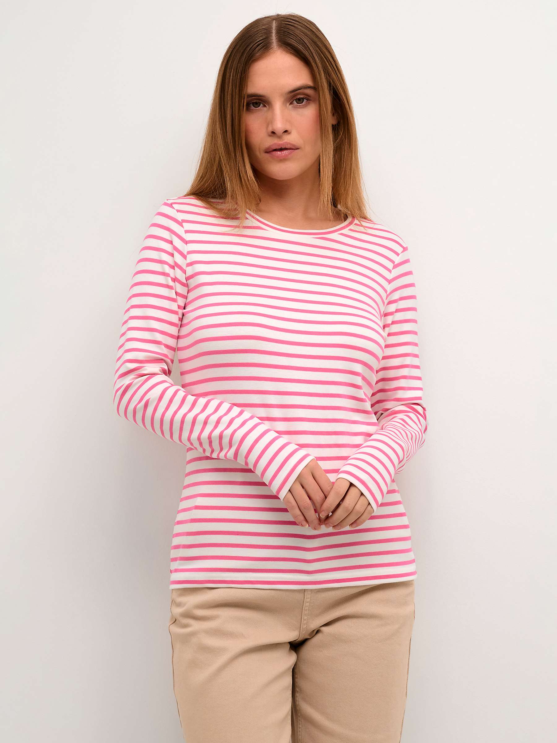 Buy KAFFE Liddy Striped Long Sleeve T-Shirt Online at johnlewis.com
