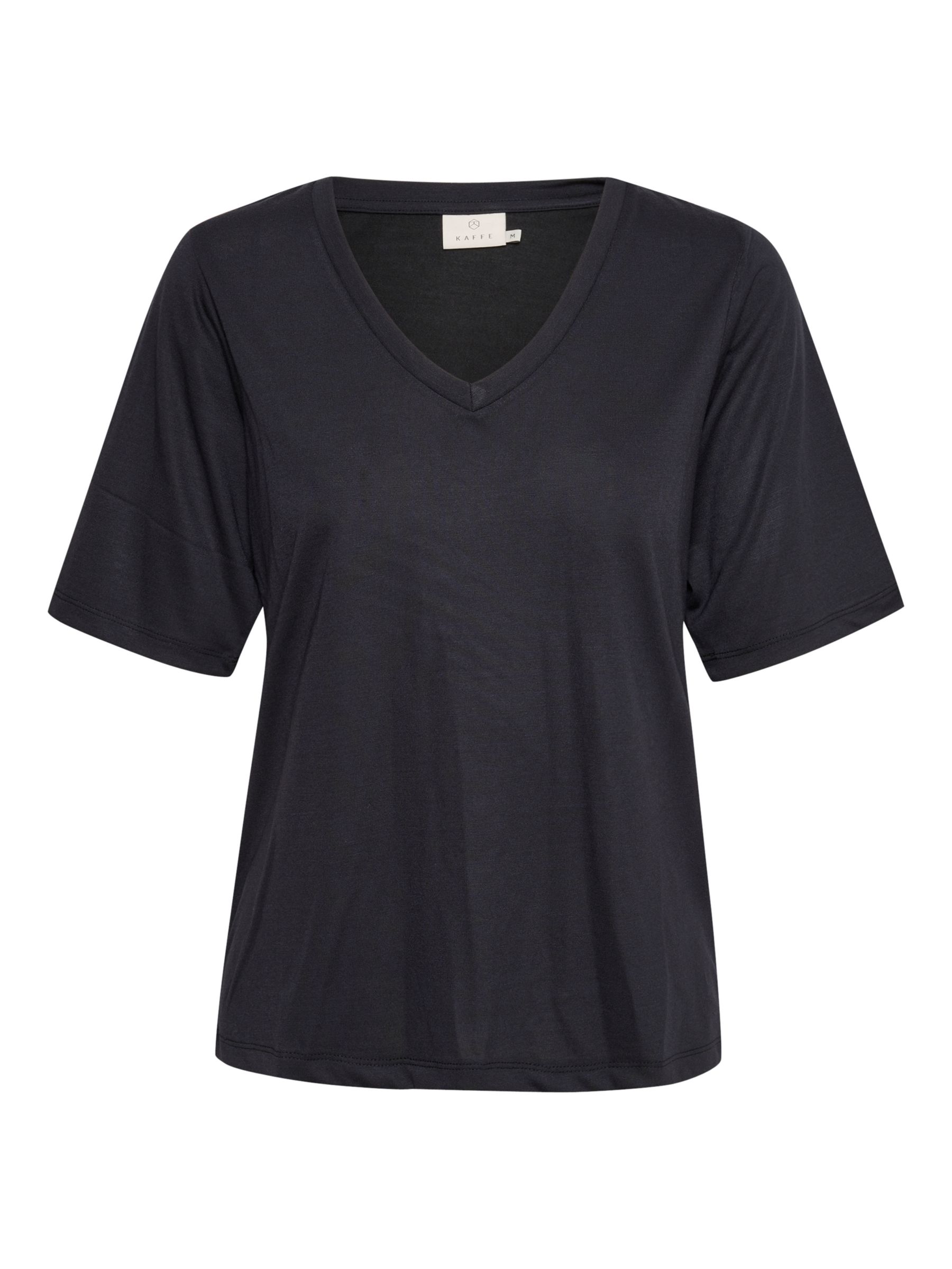 Buy KAFFE Lise Half Sleeve T-Shirt, Washed Black Online at johnlewis.com