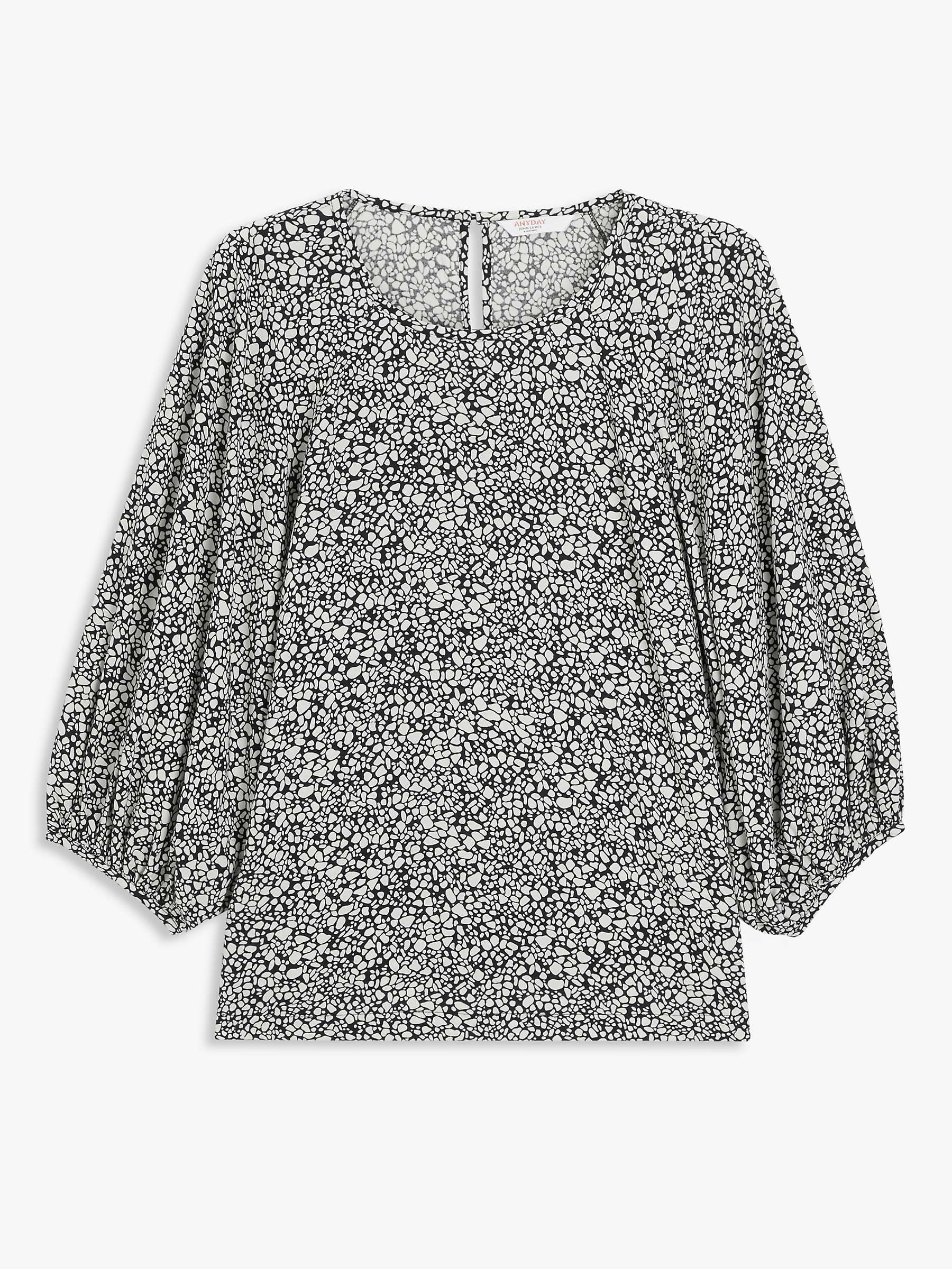 Buy John Lewis ANYDAY Abstract Print Top, Black/White Online at johnlewis.com