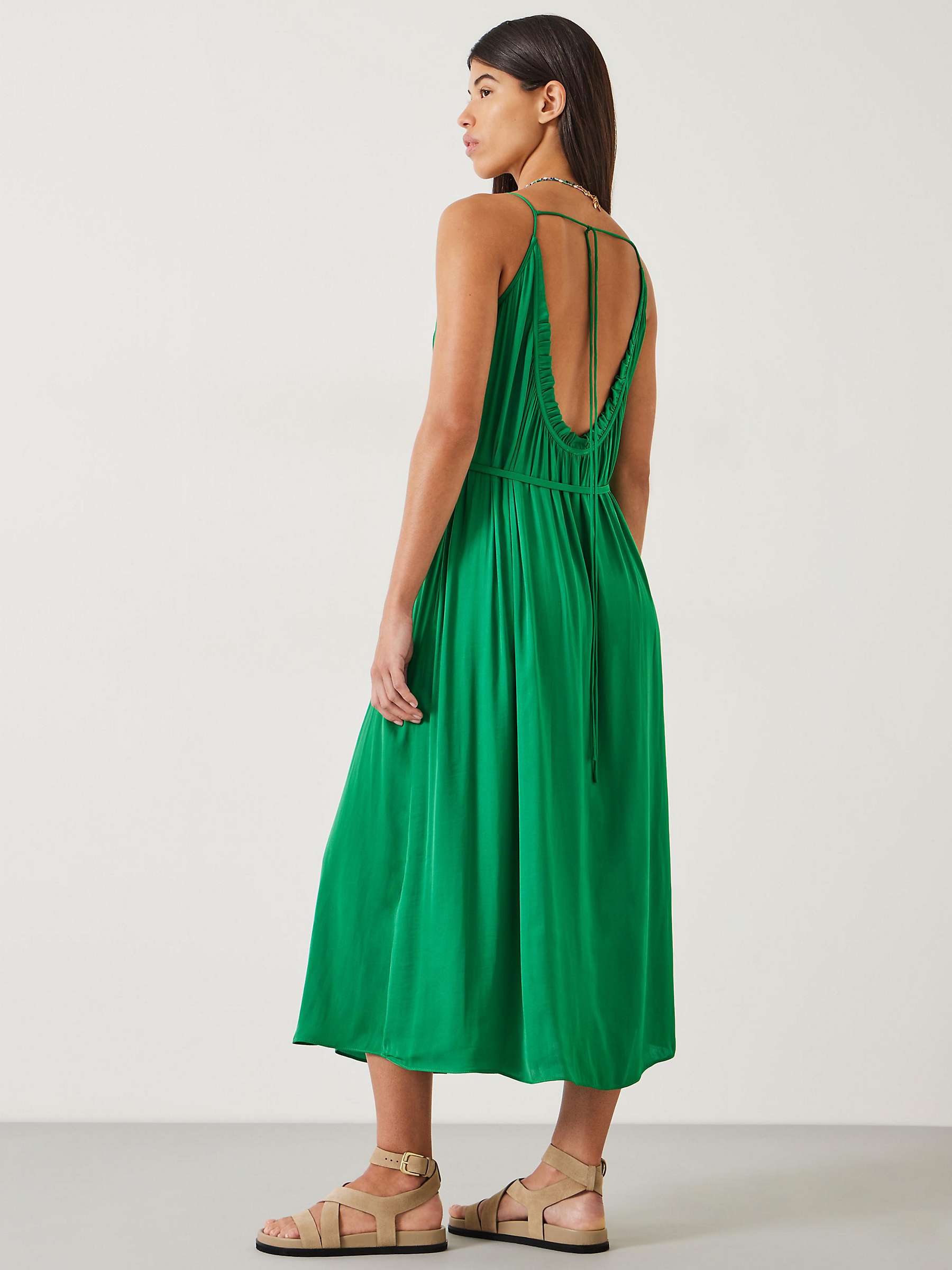 Buy HUSH Lillie Plain Maxi Dress, Green Online at johnlewis.com