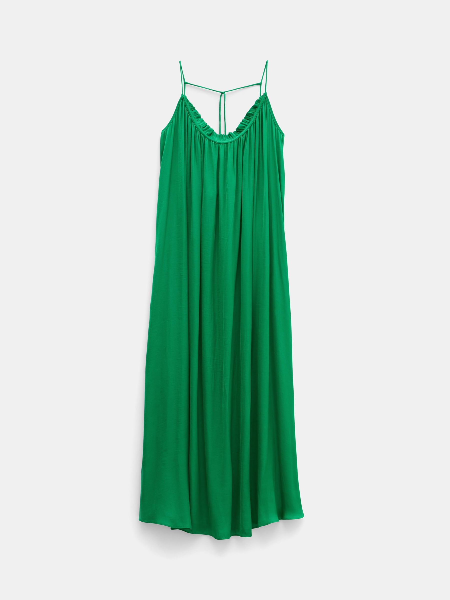 HUSH Lillie Plain Maxi Dress, Green, 10