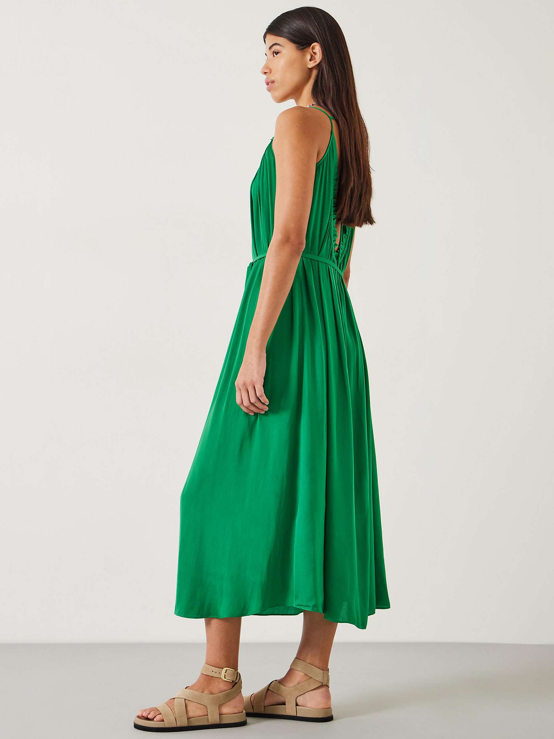 Buy HUSH Lillie Plain Maxi Dress, Green Online at johnlewis.com