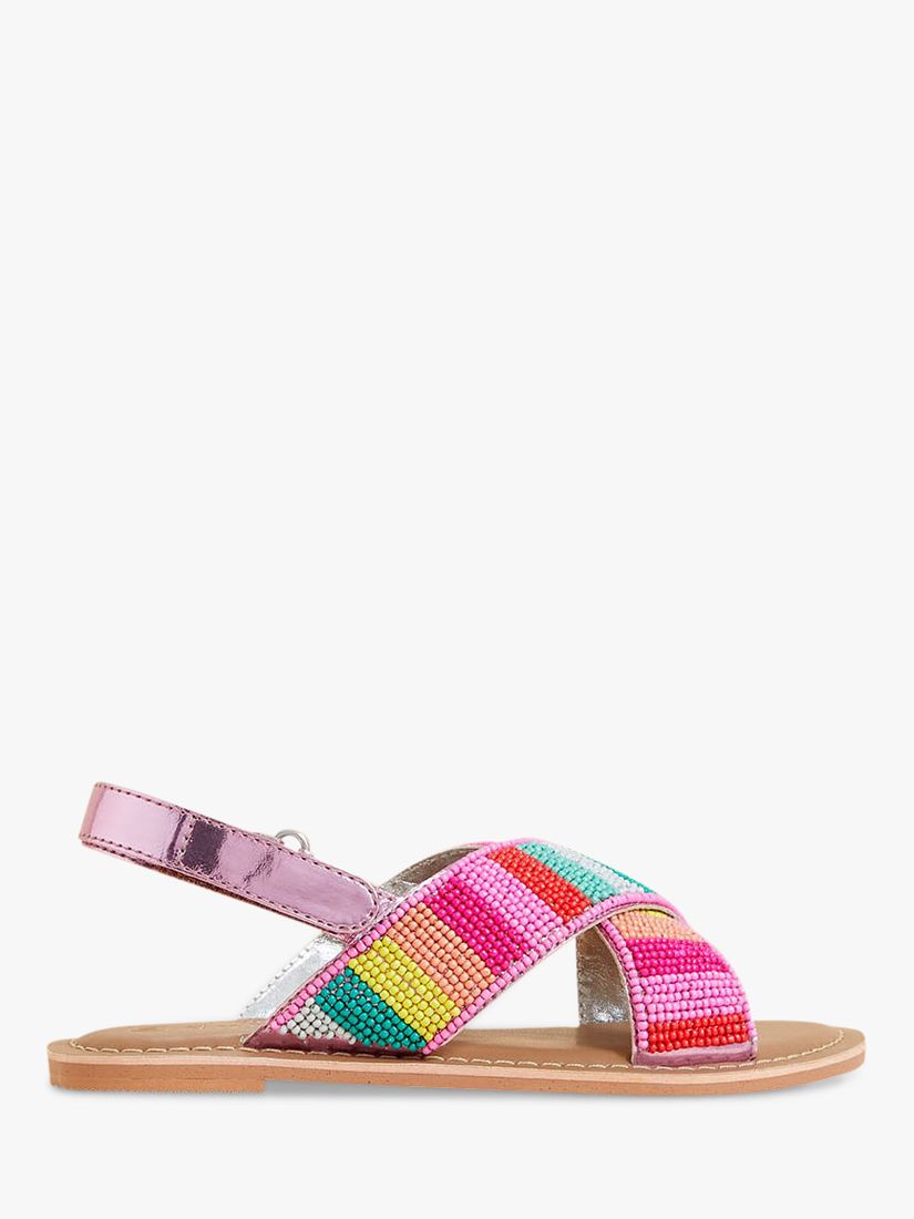 Angels by Accessorize Kids' Tropical Beaded Sandal, Multi, 1
