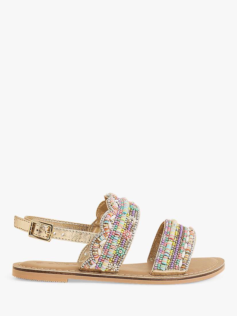 Angels by Accessorize Kids' Embellished Beaded Scallop Sandal, Multi at ...