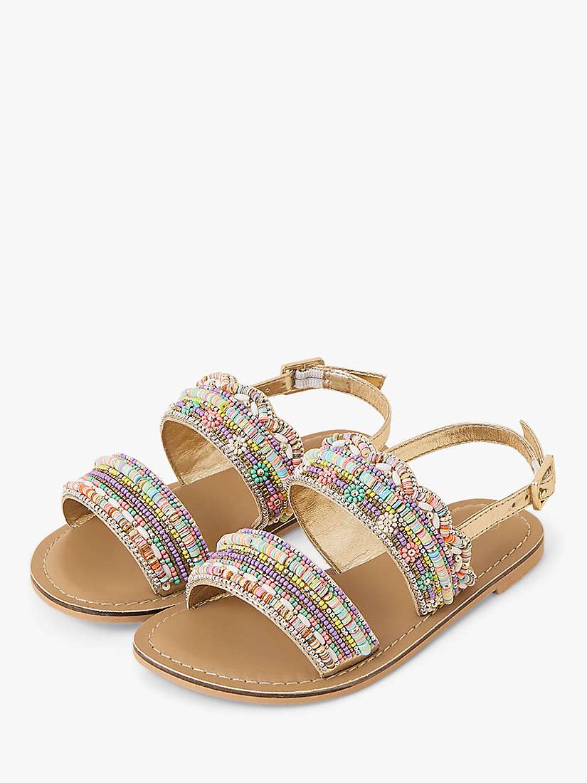 Angels by Accessorize Kids' Embellished Beaded Scallop Sandal, Multi at ...
