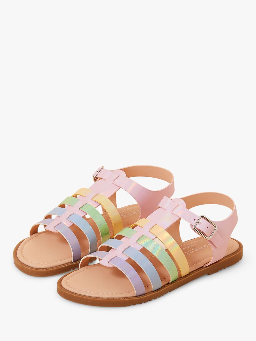 Angels by Accessorize Kids' Pastel Strap Gladiator Sandals, Multi, 1