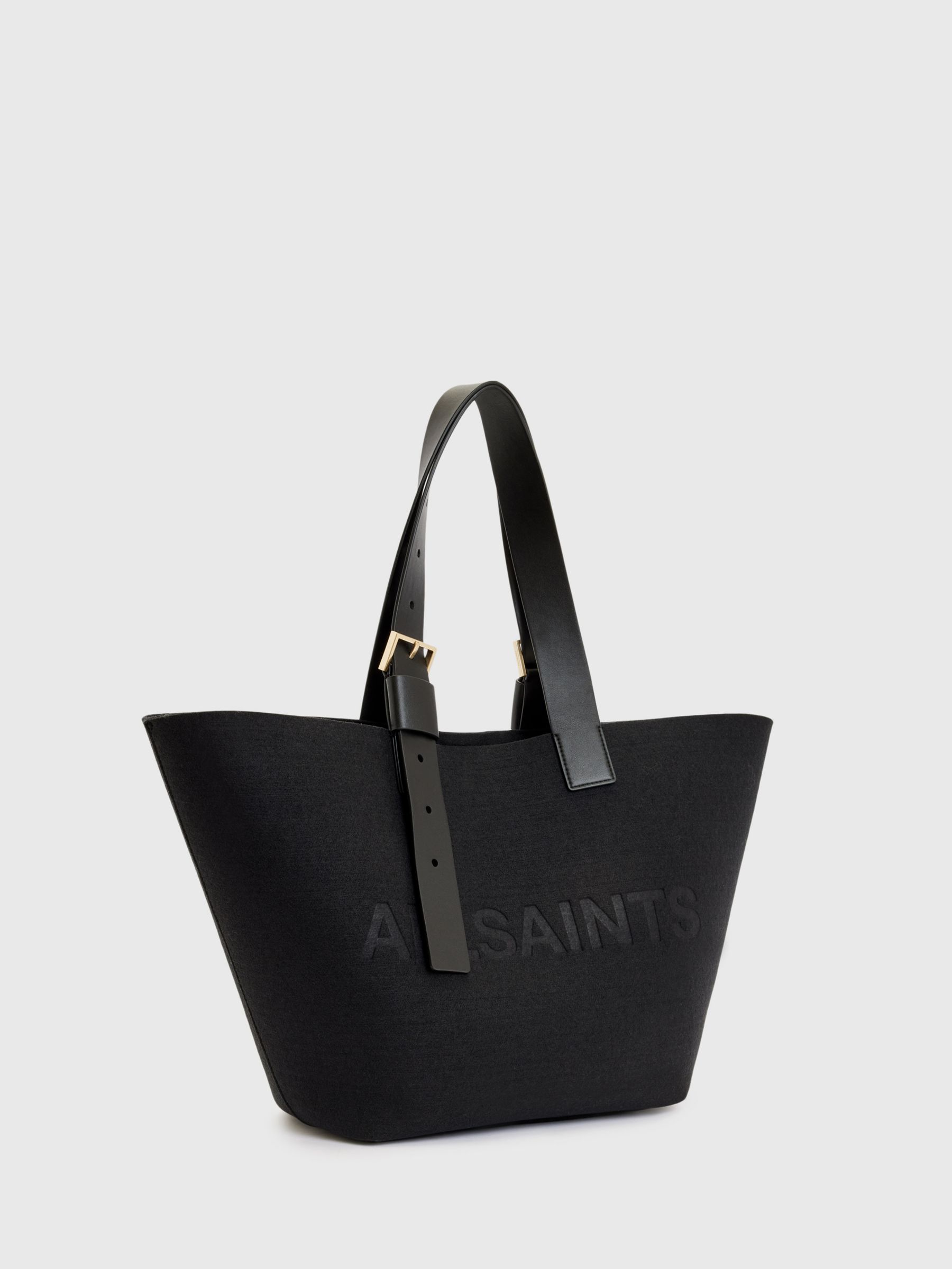 AllSaints Anik Tote Bag, Black at John Lewis & Partners