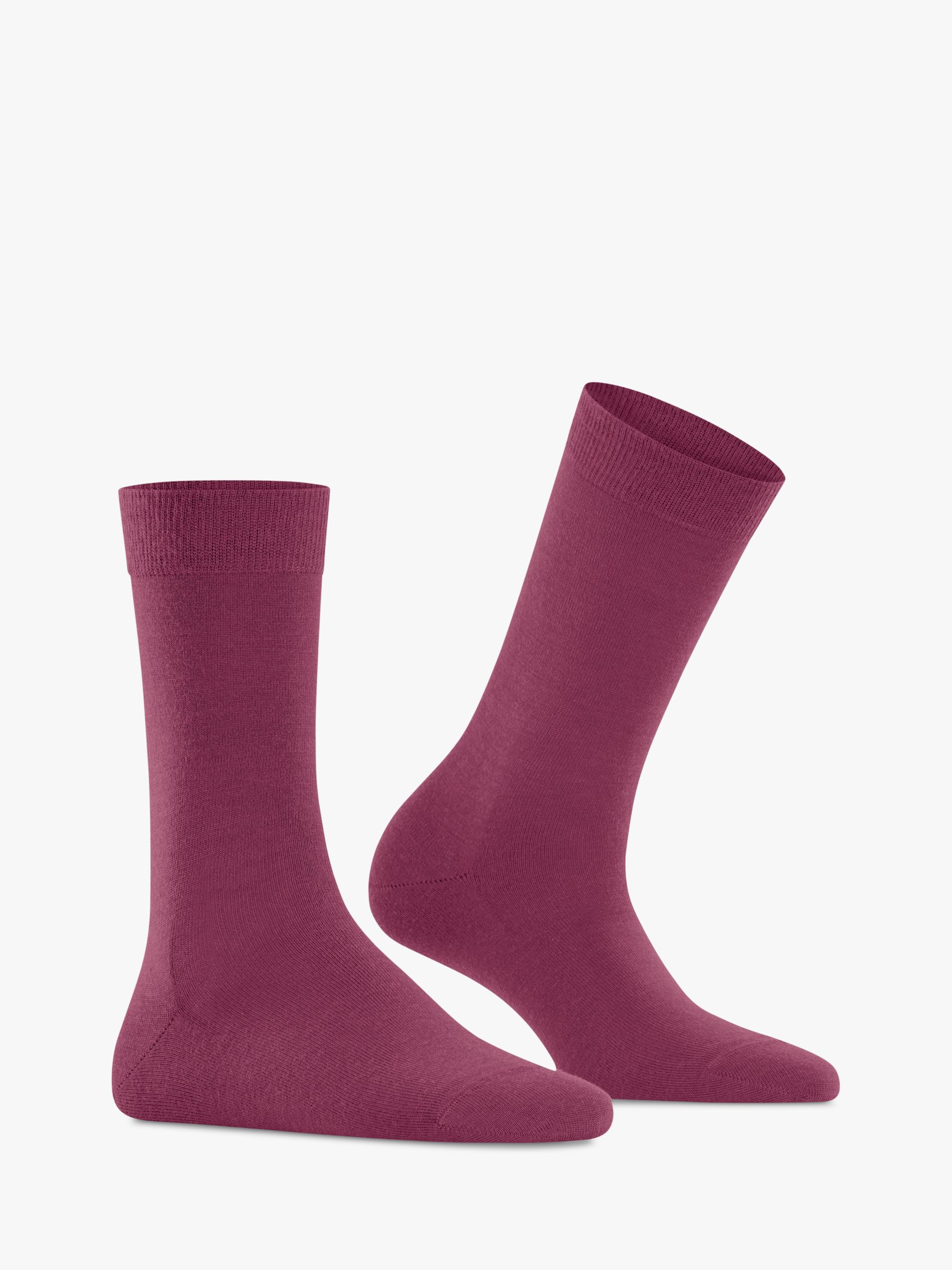 FALKE Soft Merino Wool Ankle Socks, 8236 Red Plum at John Lewis & Partners