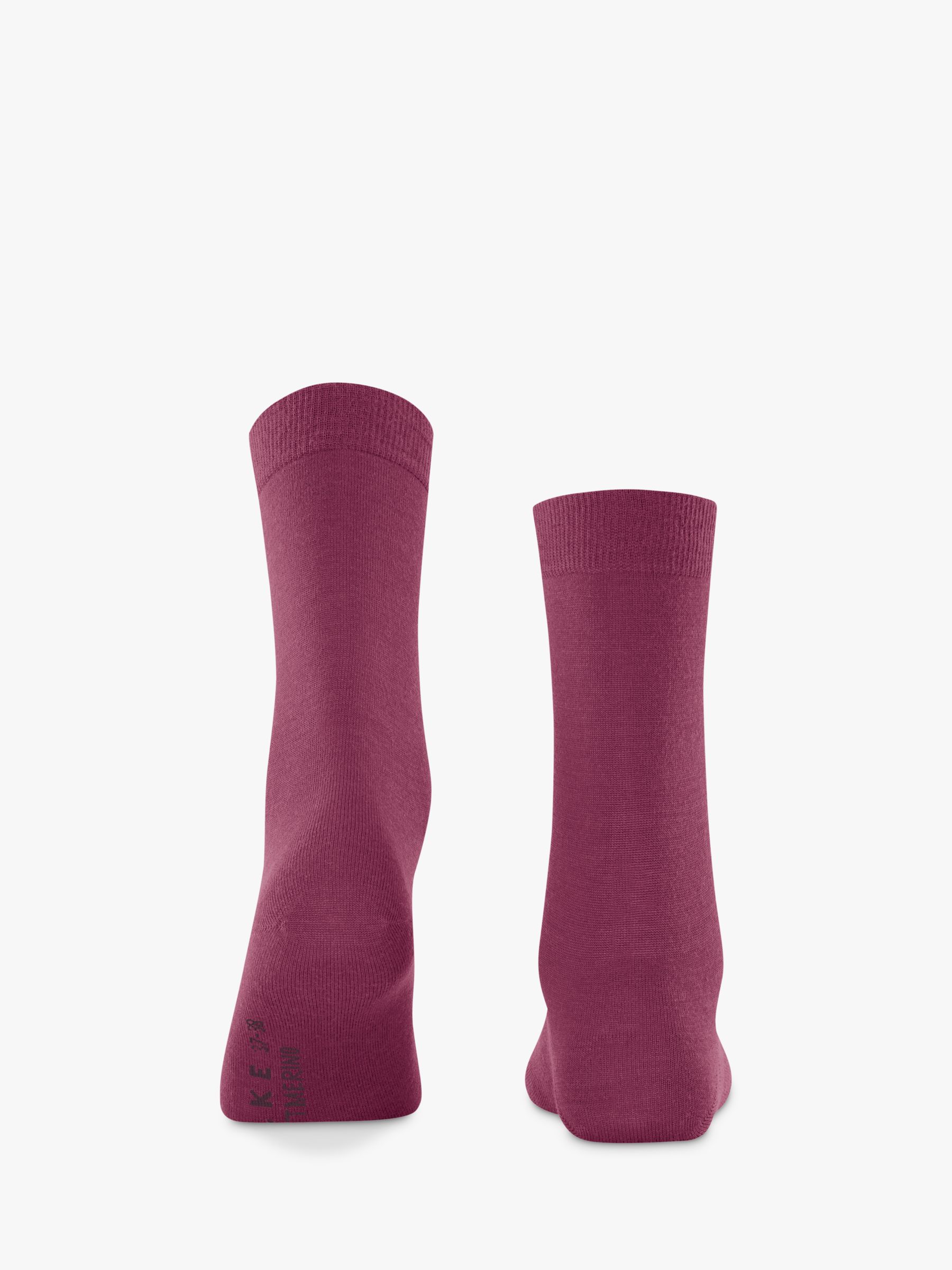 FALKE Soft Merino Wool Ankle Socks, 8236 Red Plum at John Lewis & Partners