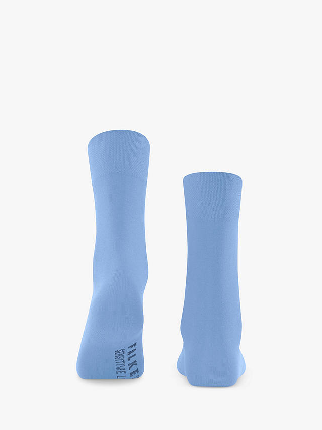 FALKE Sensitive London Cotton Rich Ankle Socks, Arctic Blue at John ...