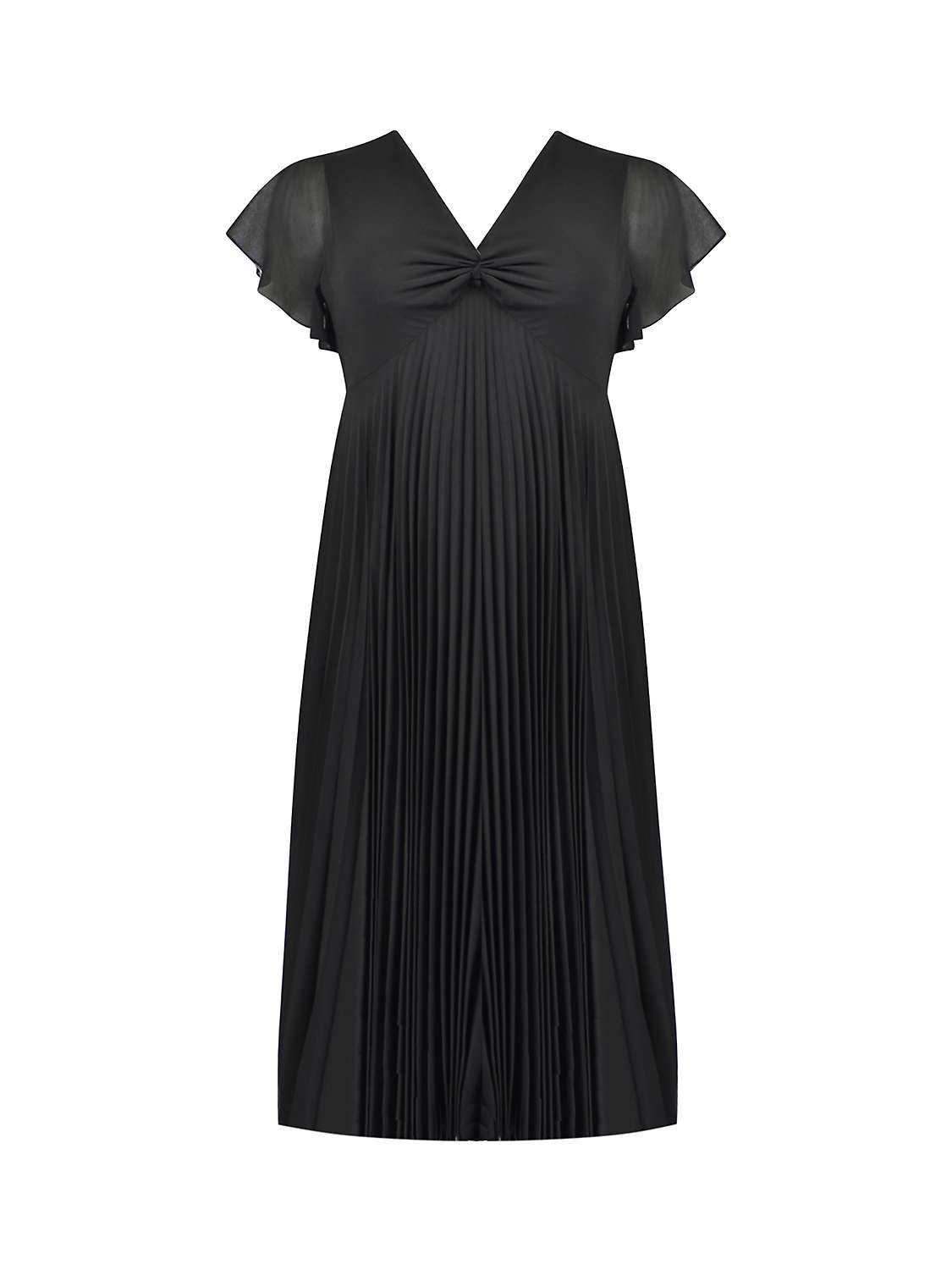 Buy Live Unlimited Curve Knot Front Pleat Dress, Black Online at johnlewis.com