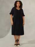 Live Unlimited Curve Ladder Trim Dress, Black