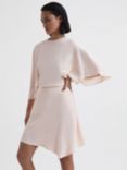 Reiss Christy Short Cape Mini Dress, Neutral