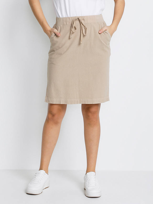 KAFFE Naya Plain Cotton Skirt, Classic Sand