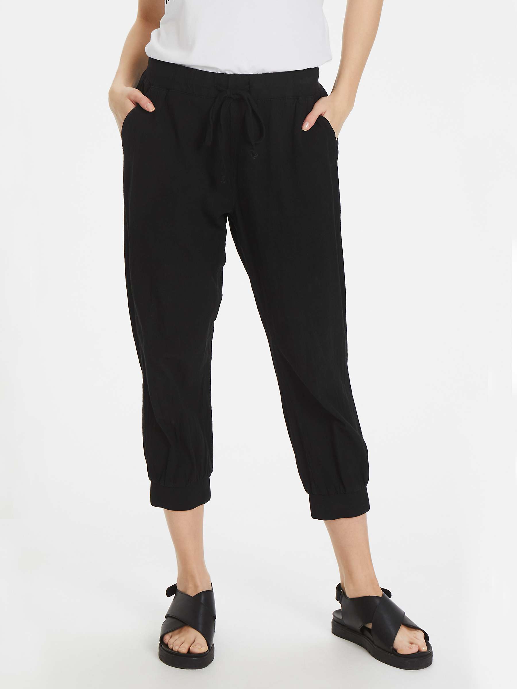 Buy KAFFE Naya Capri Cropped Tapered Joggers Online at johnlewis.com